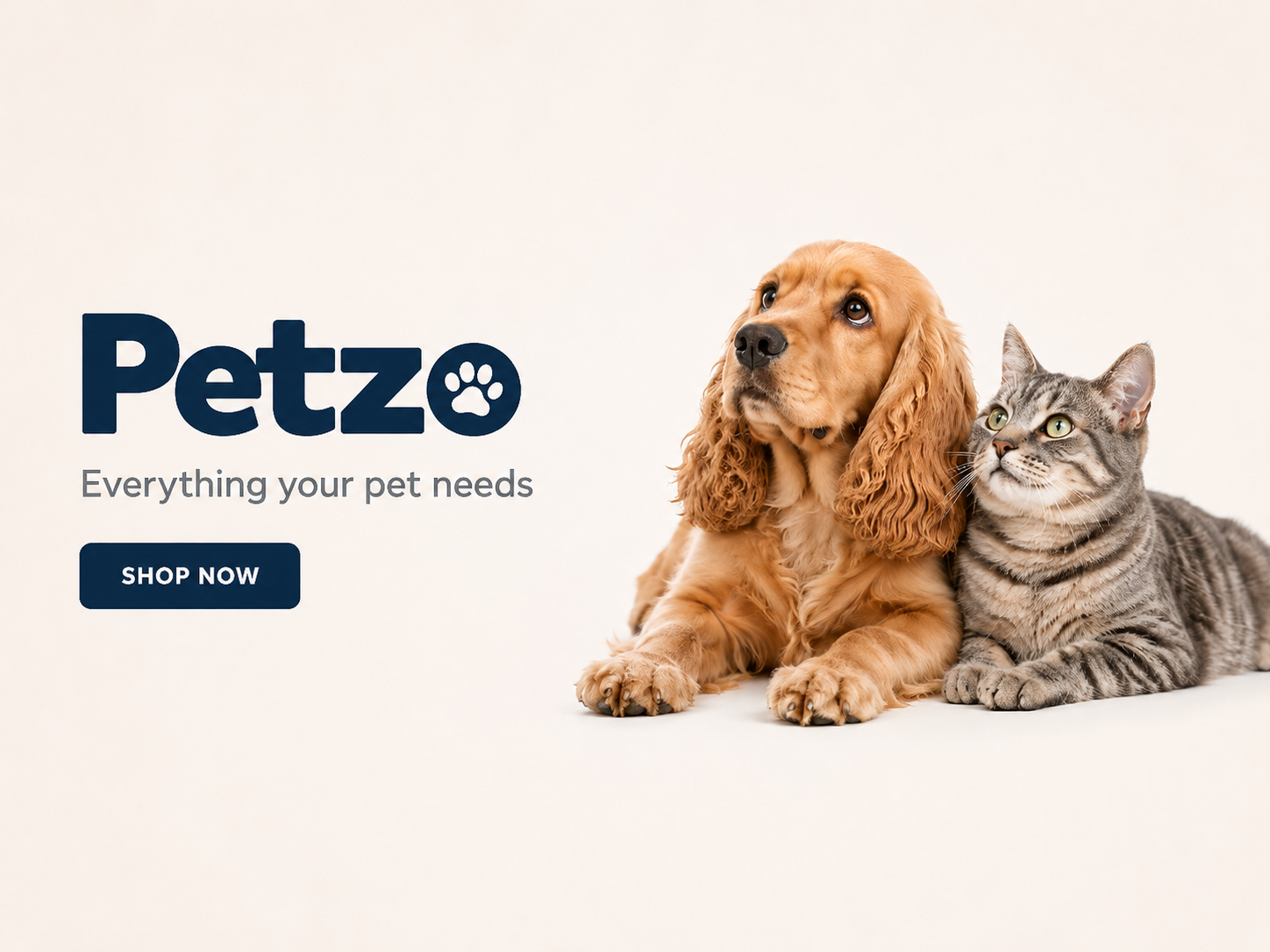 Petzo pet store banner